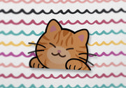 Orange Tabby Cat Peeker Sticker | Gray Tabby Cat Peeker Sticker